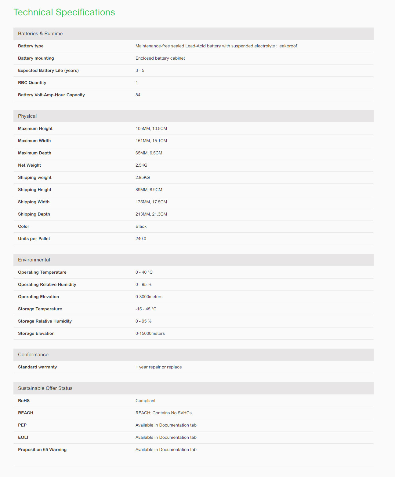 APCReplacementBatteryCartridge110APCRBC110